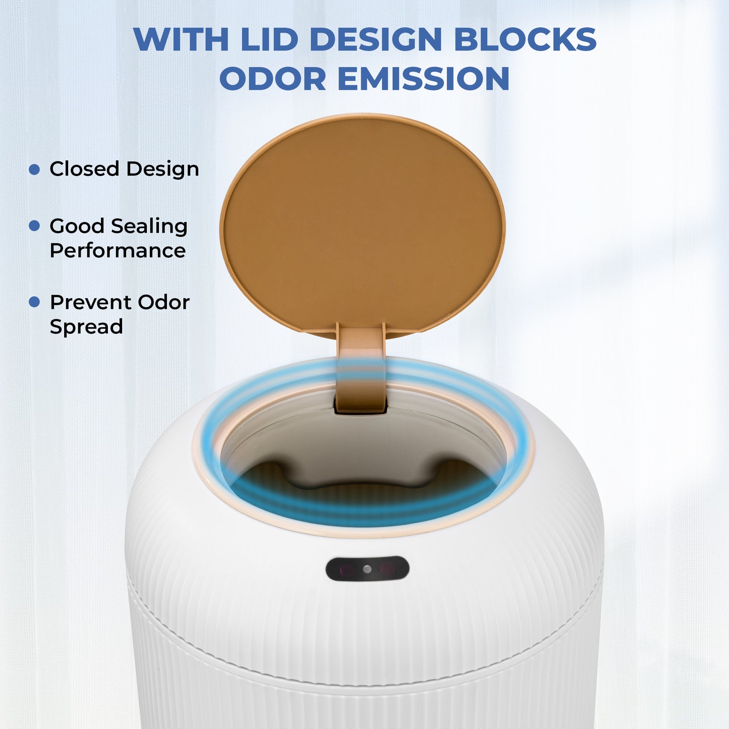 Pukomc Smart Sensor Wastebasket, Convenient and Hygienic Easy to Use, Technology Sensor Waterproof Wastebasket Plastic Trash can for Kitchen, Bathroom, Bedroom, Living Room, Office and Outdoor